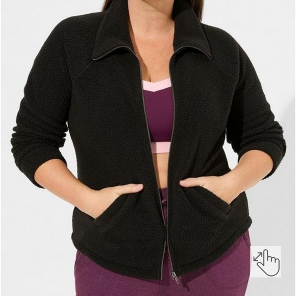 Torrid Sleep Lounge Sherpa Full Zip Jacket 2X - Picture 1 of 10